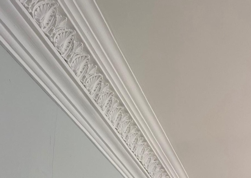 Cornice repair of Georgian plaster cornice in Edinburgh