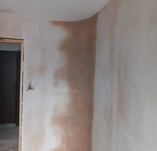 Curved plaster wall Edinburgh