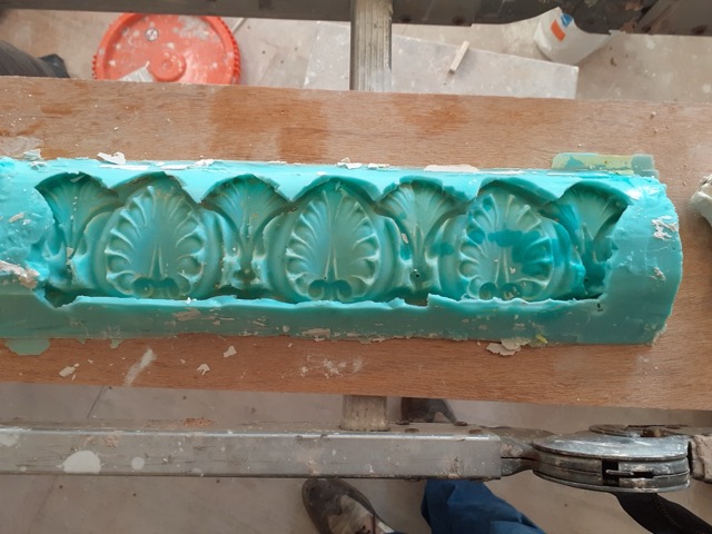 Enrichment mould for a Georgian cornice. Mould made by Alchemy Plaster of Edinburgh