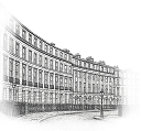 Scottish Period Building, a line drawing of Edinburgh circus place