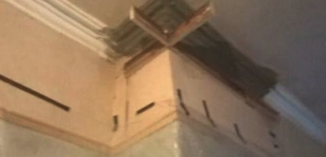 Core of matching Georgian cornice run in situ, Nelson street