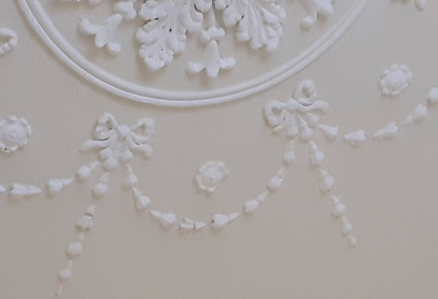 Scottish plaster ceiling rose that has been restored by Alchemy Plaster in Edinburgh